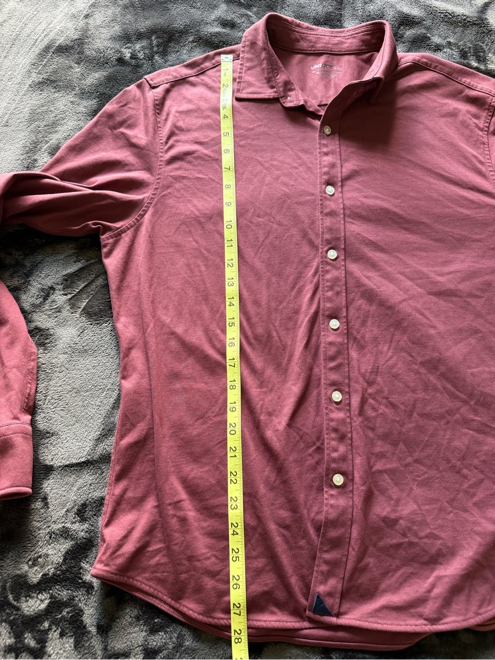 UNTUCKit Men's Button-Down Shirt in Wine Red - Picture 3 of 6